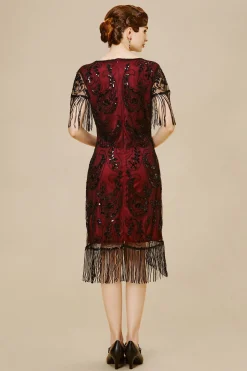 BABEYOND Flapper Dresses | Fringe<Embellished Sequin Fringe Art Deco Dress
