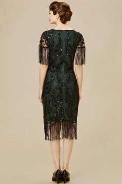 BABEYOND Flapper Dresses | Fringe<Embellished Sequin Fringe Art Deco Dress