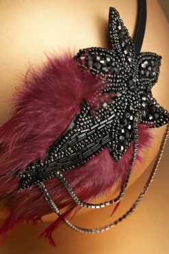 BABEYOND Feather | Chain<Embroidered Blossom Feather Headband