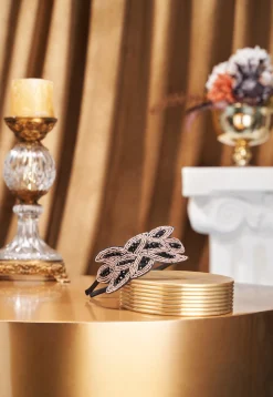 BABEYOND Rhinestone | Rhinestone<Embroidered Crystal Leaf Headband
