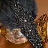 BABEYOND Feather | Feather<Embroidered Feather Shimmer Headband