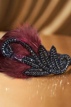 BABEYOND Feather | Feather<Embroidered Leaf Feather Headband