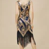 BABEYOND Flapper Dresses | Fringe<Embroidered Sequin Midi Prom Dress