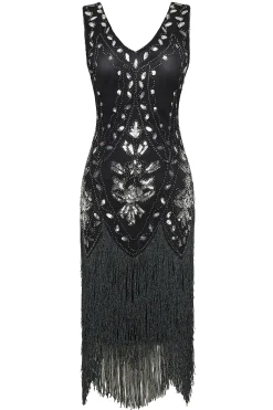 BABEYOND Party | Flapper Dresses<Embroidery Retro Midi Flapper Dress