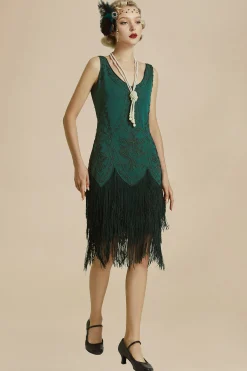 BABEYOND Party | Flapper Dresses<Embroidery Retro Midi Flapper Dress