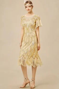 BABEYOND Flapper Dresses | Fringe<Enigmatic Iridescent Sequins Beaded Flapper Dress