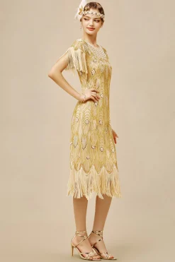 BABEYOND Flapper Dresses | Fringe<Enigmatic Iridescent Sequins Beaded Flapper Dress