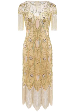 BABEYOND Flapper Dresses | Fringe<Enigmatic Iridescent Sequins Beaded Flapper Dress