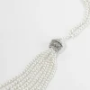 BABEYOND Necklaces | Vintage<Exquisite Crystal Pearl Tassel Necklace
