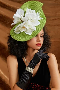 BABEYOND Fascinators<Exquisite Floral Sweep-Brim Fascinator