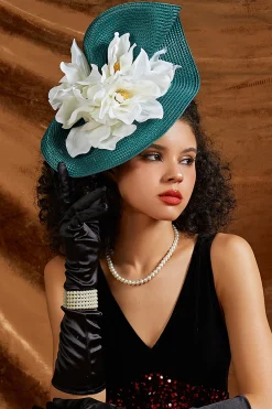 BABEYOND Fascinators<Exquisite Floral Sweep-Brim Fascinator
