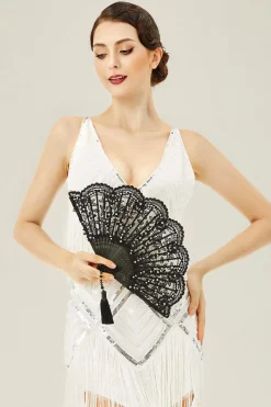 BABEYOND Fans<Exquisite Non-Foldable Lace Fan