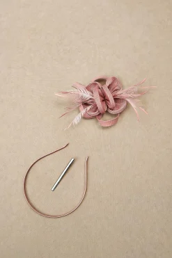 BABEYOND Fascinators<Exquisite Ribbon Knot Feather Fascinator