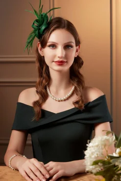 BABEYOND Fascinators<Exquisite Ribbon Knot Feather Fascinator