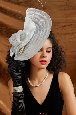 BABEYOND Fascinators<Exquisite Wide-Brim Floral Fascinator