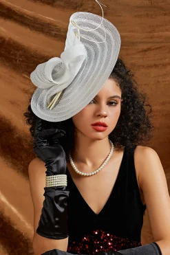 BABEYOND Fascinators<Exquisite Wide-Brim Floral Fascinator