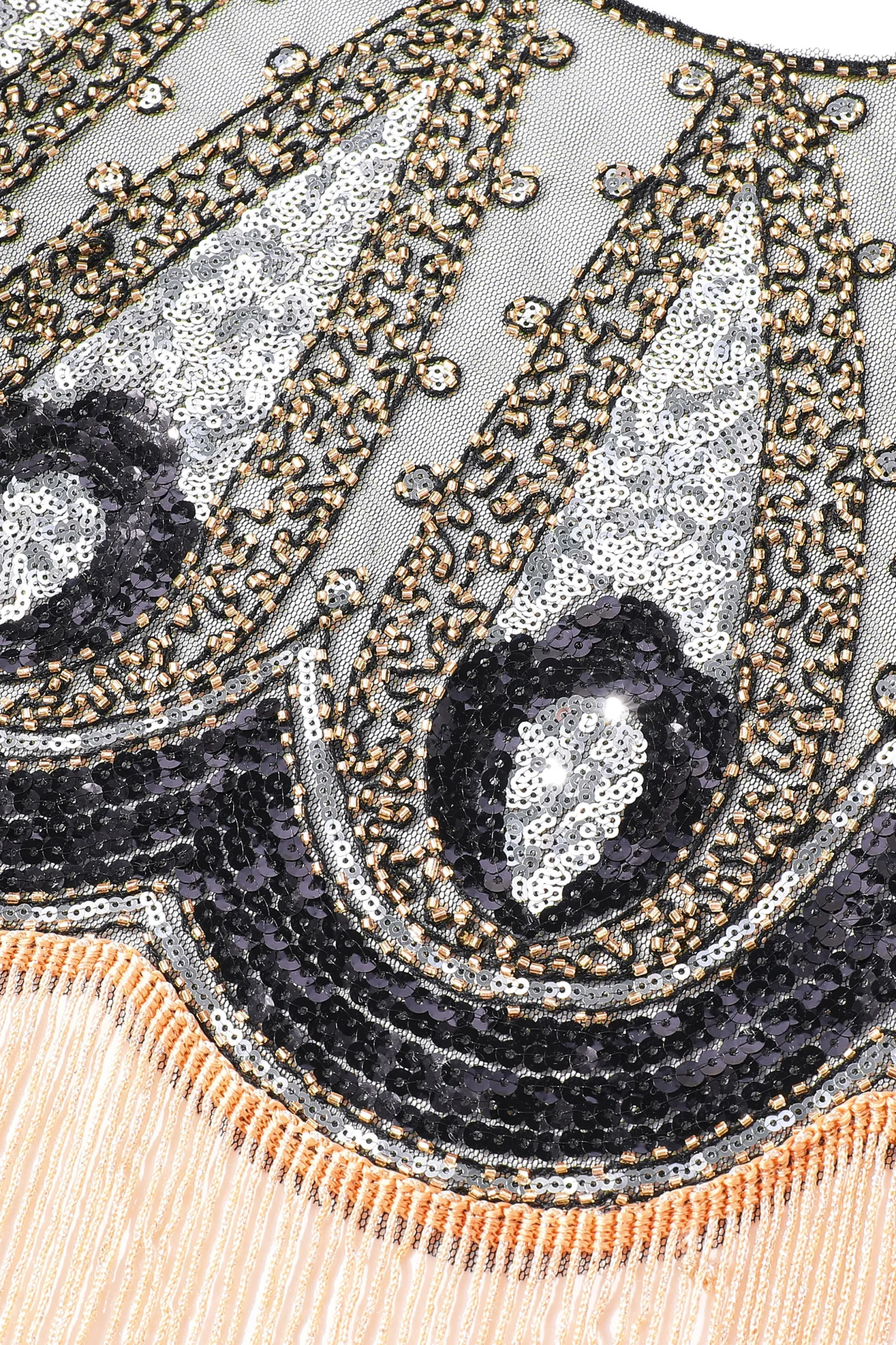 BABEYOND Shawls & Scarves | Bead<Eye-catching Sequin Fringe Flapper Shawl