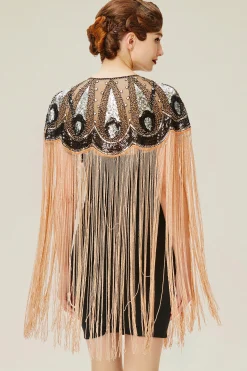 BABEYOND Shawls & Scarves | Bead<Eye-catching Sequin Fringe Flapper Shawl