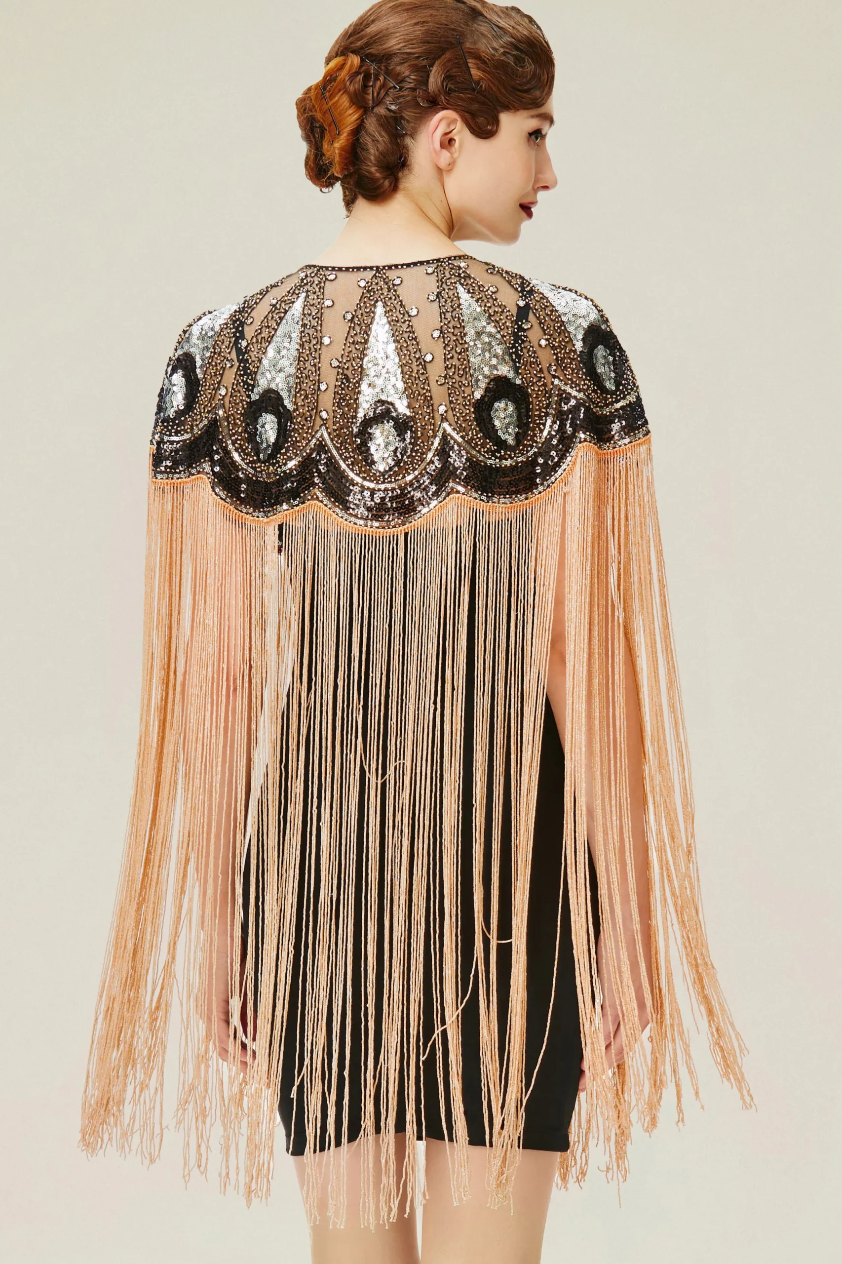 BABEYOND Shawls & Scarves | Bead<Eye-catching Sequin Fringe Flapper Shawl