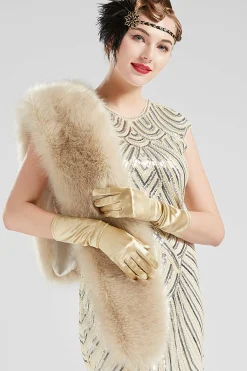 BABEYOND Shawls & Scarves | Vintage<53.9" Faux Fur Shoulder Collar Scarf