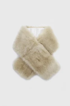 BABEYOND Shawls & Scarves | Vintage<66.9" Faux Fur Shoulder Collar Scarf