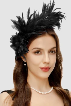BABEYOND Fascinators<Feather Flower Headband Fascinator