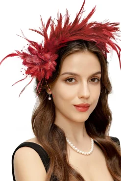 BABEYOND Fascinators<Feather Flower Headband Fascinator