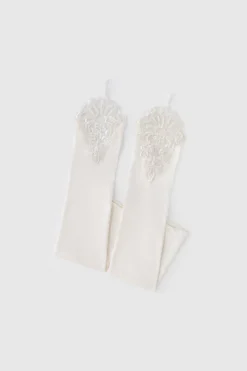 BABEYOND Gloves<17.7'' Finger Loop Satin Stretchy Gloves