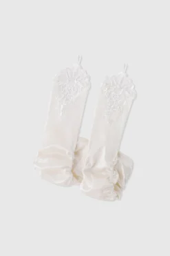 BABEYOND Gloves | Flapper<15'' Finger Loop Satin Stretchy Gloves
