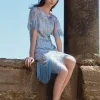 BABEYOND Flapper Dresses | Wedding Dresses<Floral Contrast Beaded Fringe Flapper Dress
