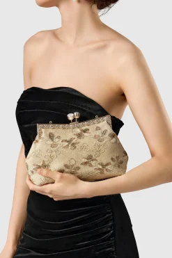 BABEYOND Handbags | Rhinestone<Floral Embroidery Rhinestone Evening Clutch