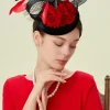BABEYOND Fascinators<Floral Feather Tinted Pillbox Fascinator