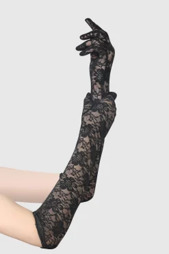 BABEYOND Gloves<18.1" Floral Lace Long Stretchy Gloves