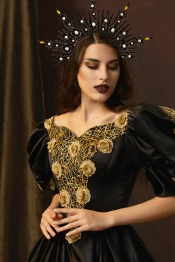 BABEYOND Halo Crown<Floral Pearl Sunburst Mary Halo Crown
