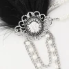 BABEYOND Chain | Feather<Floral Pearls Chain Feather Headband