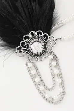 BABEYOND Chain | Feather<Floral Pearls Chain Feather Headband