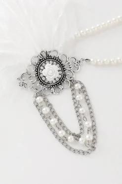 BABEYOND Chain | Feather<Floral Pearls Chain Feather Headband