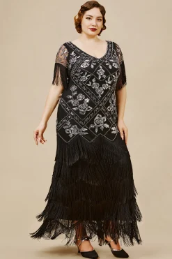 BABEYOND Plus Size<Flowery Multi-Layer Maxi Mermaid Plus Size Dress