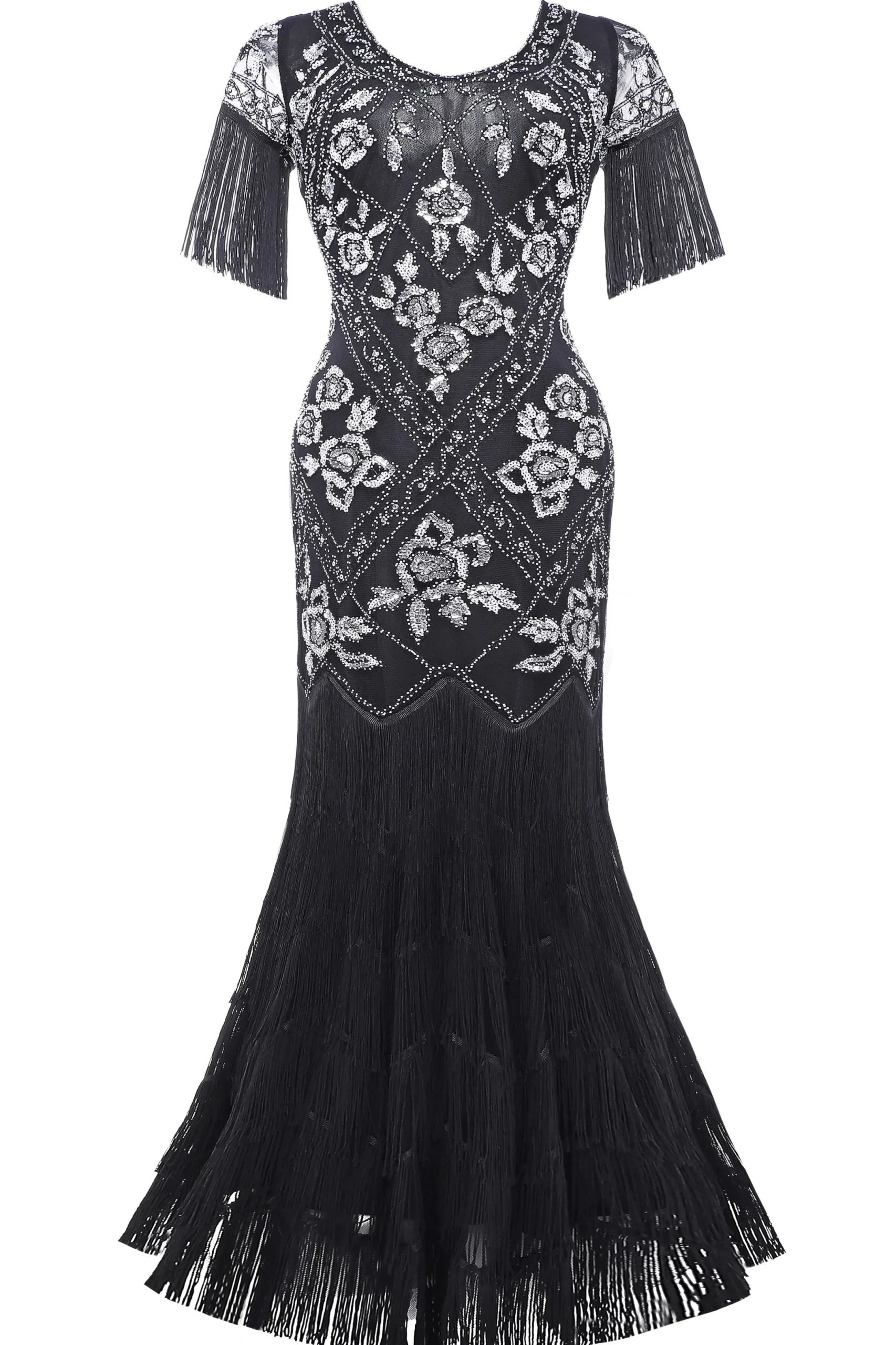 BABEYOND Plus Size<Flowery Multi-Layer Maxi Mermaid Plus Size Dress