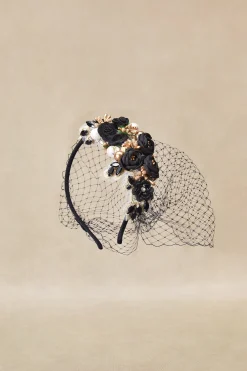BABEYOND Fascinators | Lady<Flowery Tea Party Veil Fascinator