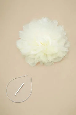 BABEYOND Fascinators<Fluffy Mesh Flower Headband Fascinator