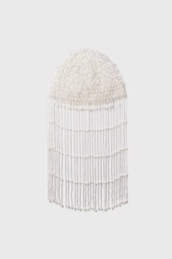 BABEYOND Rhinestone | Rhinestone<Fully Beaded Pearl Flapper Tassel Cap