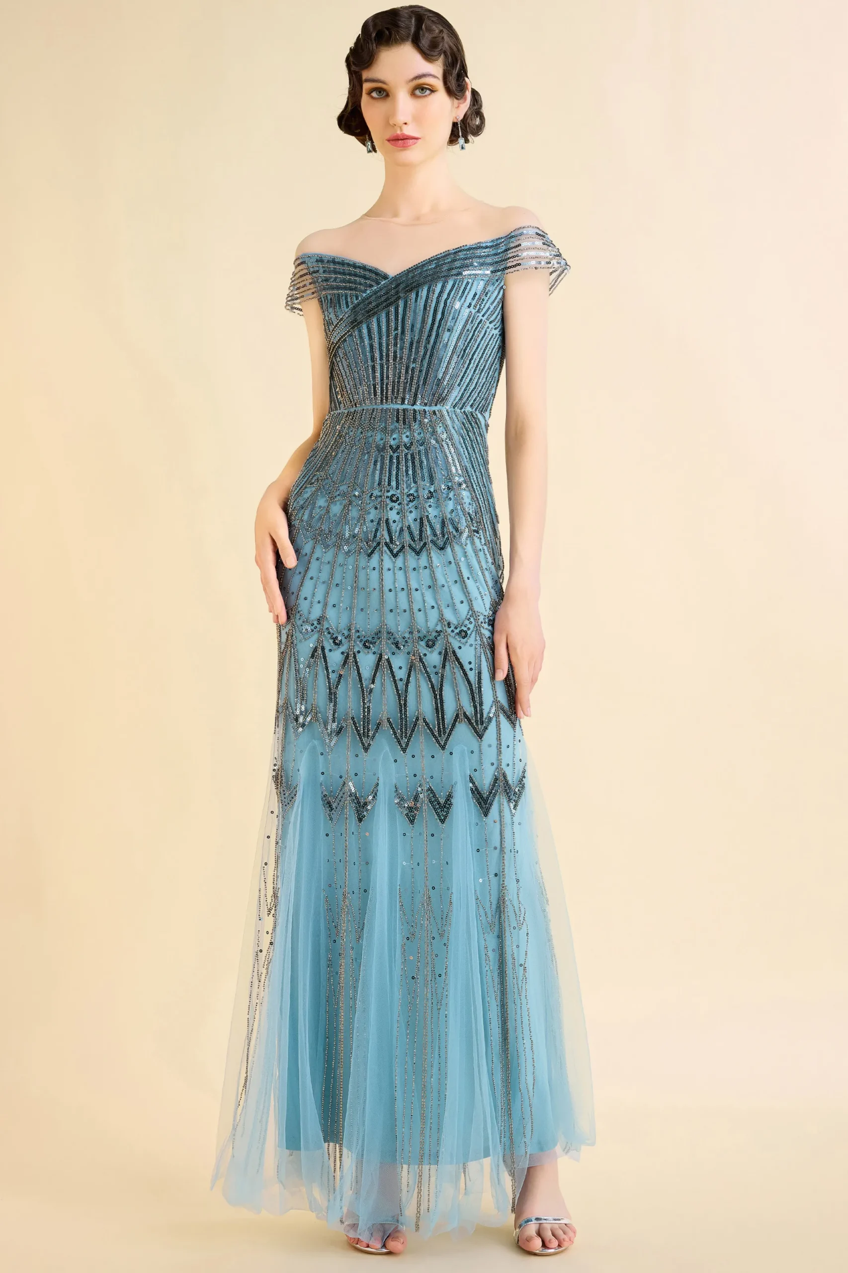 BABEYOND Evening Dresses | Formal Dresses<Geometric One-Shoulder Mermaid Evening Gown