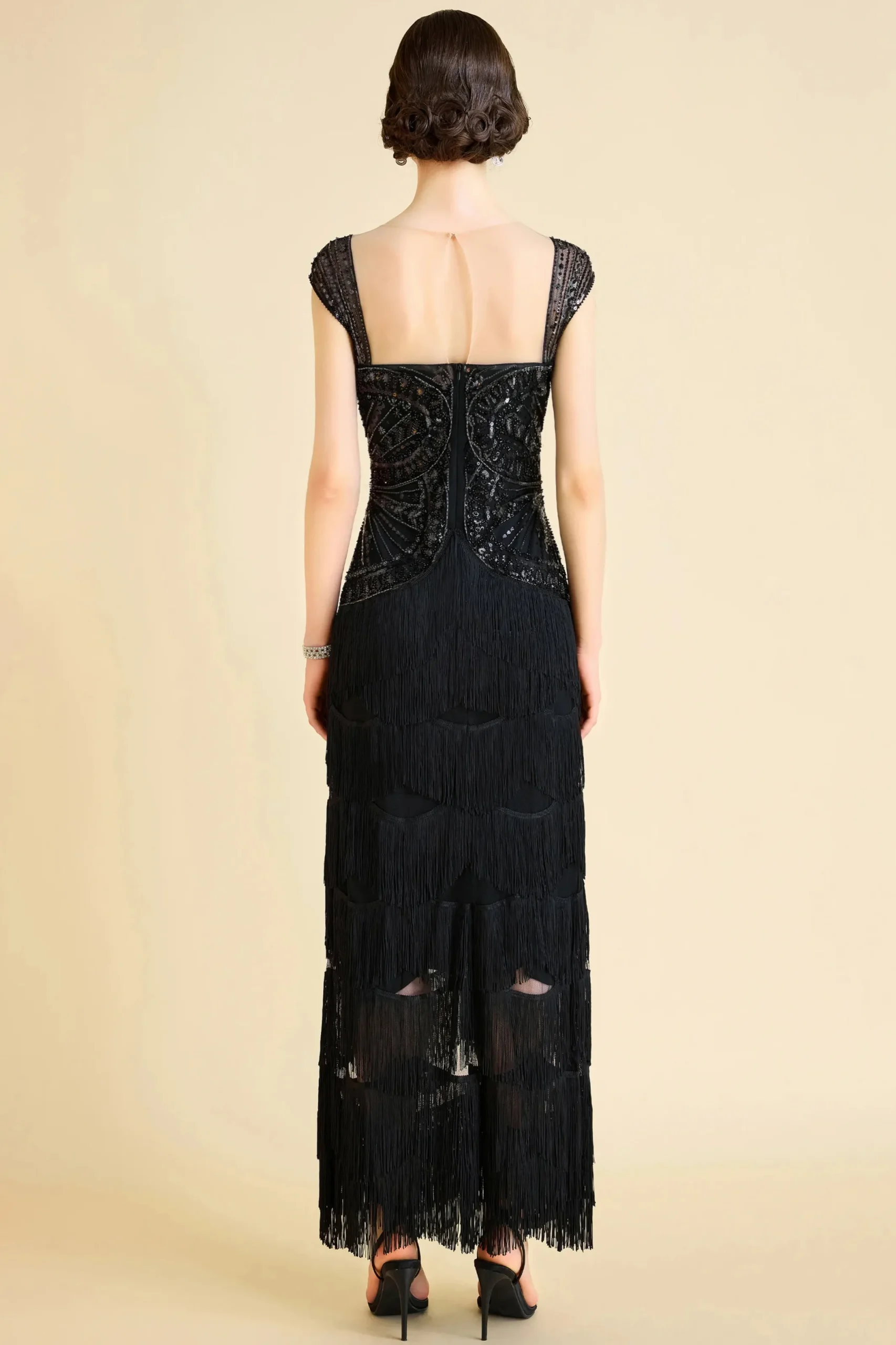BABEYOND Evening Dresses | Wedding Dresses<Geometric Rhinestone Fringe Evening Gown