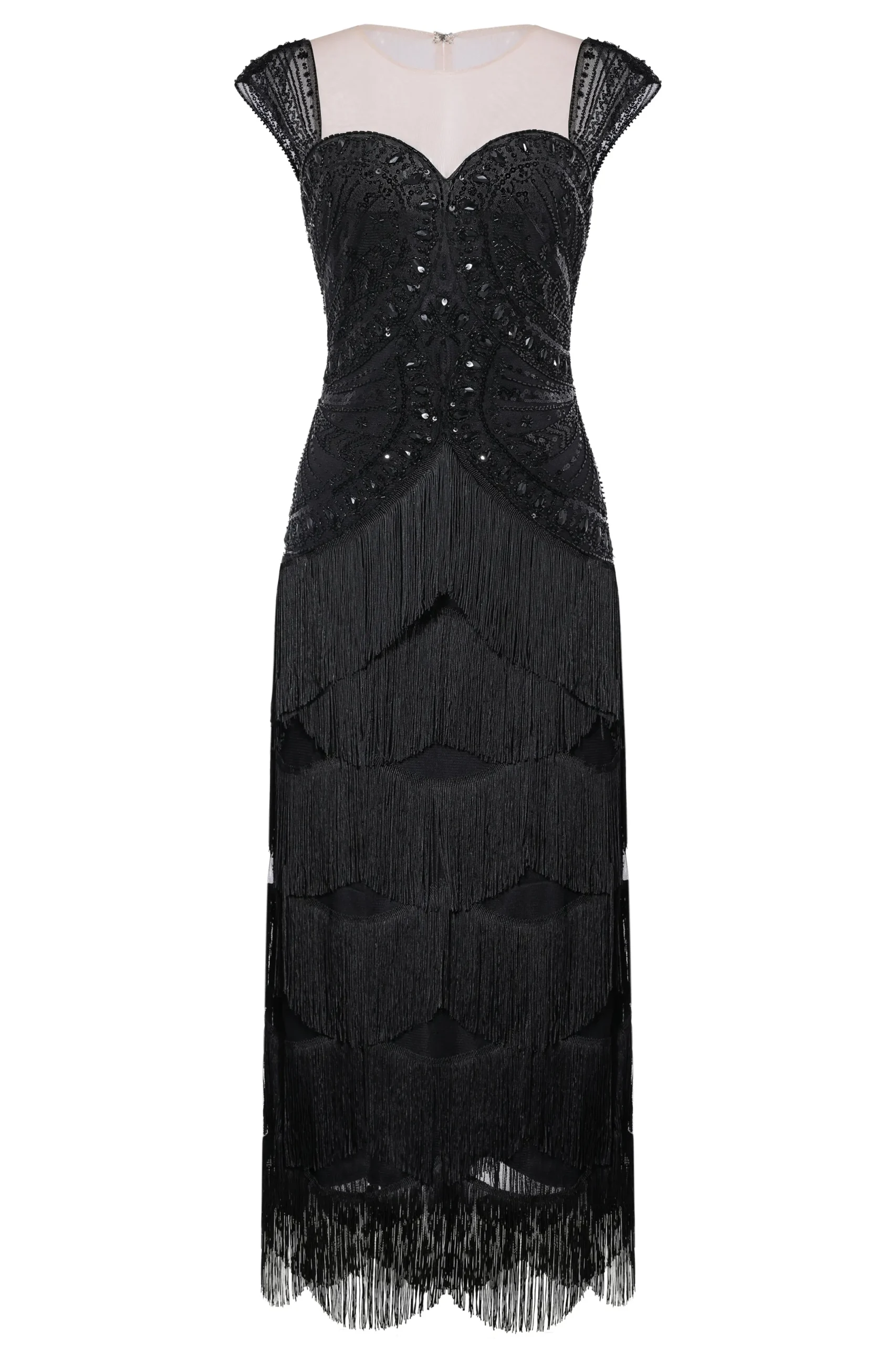 BABEYOND Evening Dresses | Wedding Dresses<Geometric Rhinestone Fringe Evening Gown