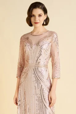 BABEYOND Evening Dresses | Formal Dresses<Geometric Symmetry Sequin Embellished Evening Gown