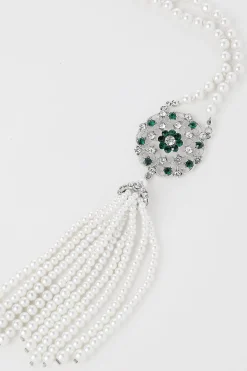 BABEYOND Necklaces | Vintage<Glamorous Floral Pearl Tassel Necklace