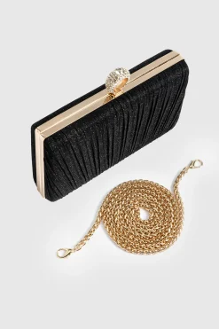 BABEYOND Handbags | Casual<Glamorous Glitter Pleated Clutch Purse