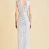 BABEYOND Evening Dresses | Wedding Dresses<Glamorous Peacock Sequin Slit Evening Gown