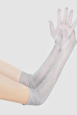 BABEYOND Gloves<20.5" Glitter Mesh Elbow Length Gloves